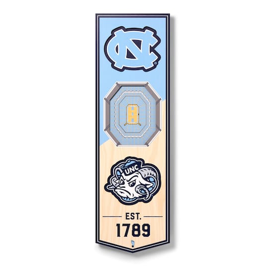 NCAA 6" x 19" StadiumView 3D Banner By Youthefan in North Carolina Tar Heels | Michaels®